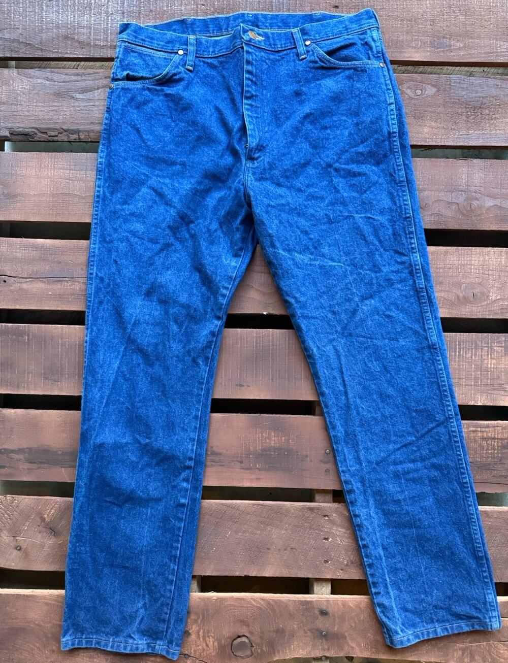 Wrangler 13MWZPW Cowboy Cut Original Fit Mens 38x34 Prewashed Indigo Denim Jeans
